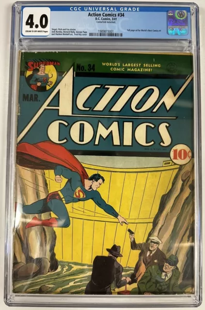 Action Comics #34 - Superman gets trapped in a mine--but not for long!