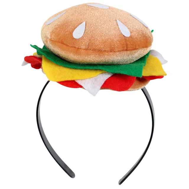 Burger-Haarreifen Kopfschmuck Hamburger Cheeseburger Haarschmuck Fast Food Hut