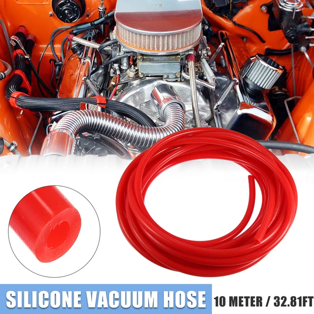 6mm ID 32.81ft Auto Silicone Vacuum Hose Pipe Water Air Boost Line Tube Red