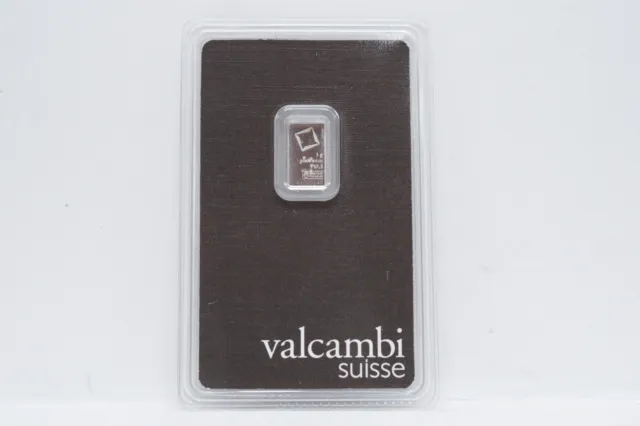 Valcambi 1 Gram Bar .9995 Platinum In Original Cert (slx4979)