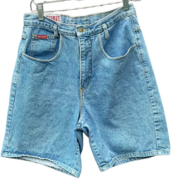 Vintage Shorts NOT GUILTY Women's Size Medium High Rise Waist Jeans Mom Denim