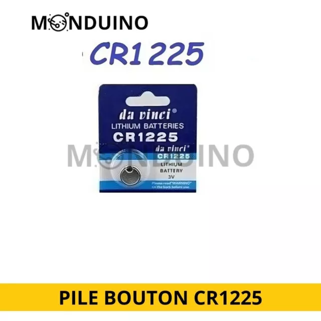 1 Pile Bouton Cr1225 Lithium Batterie 3V, 4 Achetés = 5 Livrés, 2024