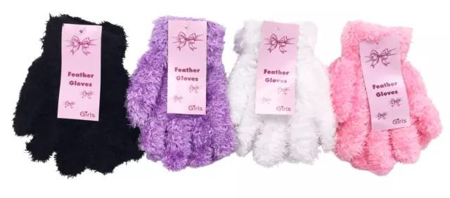 Children Girls Feather Touch FLUFFY SOFT TOUCH Thermal Winter Warm COZY Gloves