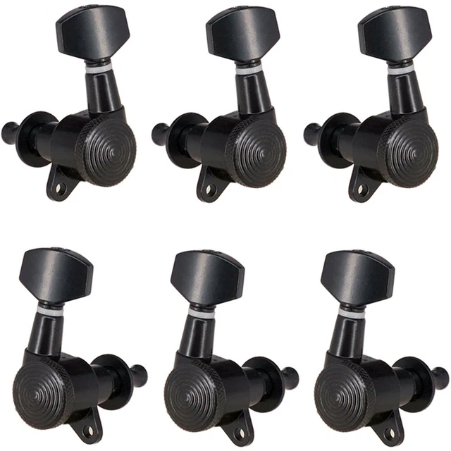 6*Guitar String Tuning Pegs Locking Tuner Keys Machine Heads 3R3L ChromeBlack