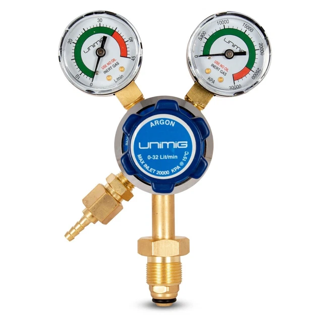 Twin Gauge Argon Regulator Unimig ArgonReg Uni-Mig