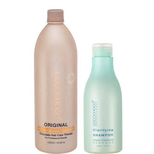 Cocochoco Original Keratin Behandlung Haar 1000 ML + Reinigendes Shampoo 400 ml