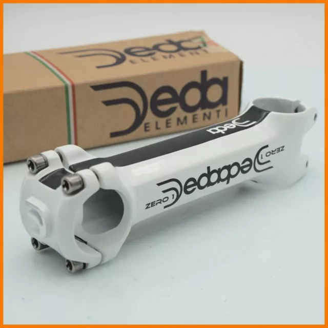 NOS DEDA ZERO 1 STEM 130 mm THREADLESS AHEAD 1"1/8 31.8 ROAD BIKE BICYCLE WHITE