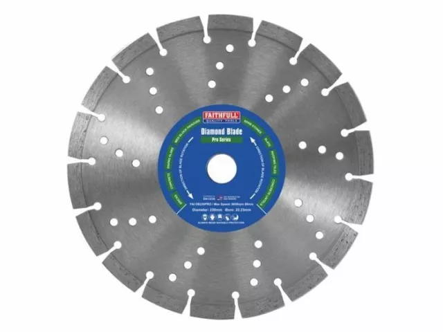 Faithfull Professional Diamond Blade Long Life 230 x 22mm - FAIDB230PRO