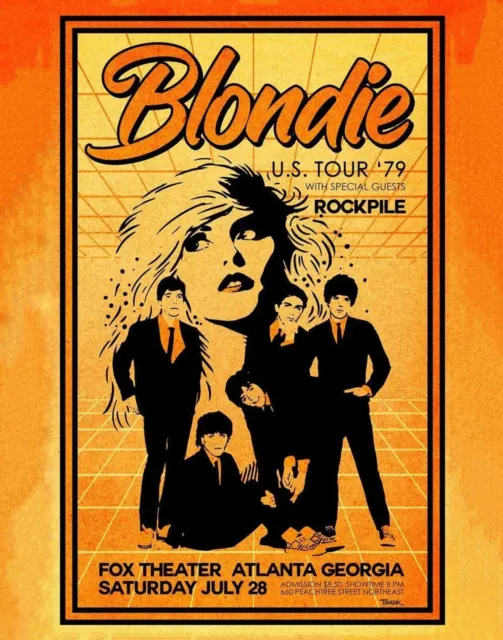 Blondie 1979 U.S. Tour  Reprint 13" x 19" Concert Poster