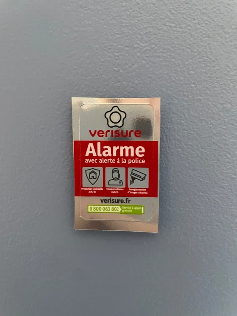 Autocollant Dissuasif Verisure - Alarme 2,5x4 Cm - Neuf Et Efficace - Pour Porte/fenêtre