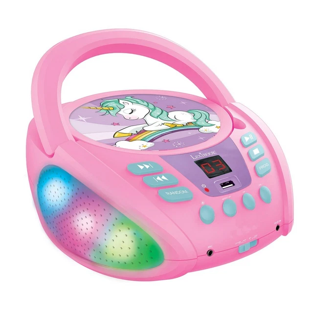 Lecteur CD/MP3 Lexibook Bluetooth Rose Enfant Licorne