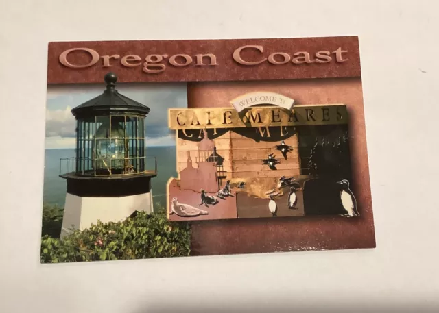 Welcome to Cape Mearse State Park Oregon Coast Lighthouse Unposted Postcard