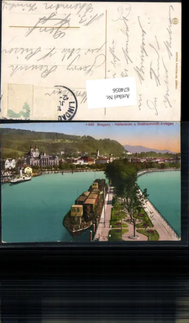 674056,Bregenz am Bodensee Hafenmolo Hafenpartie Hafen Schiff Dampfer