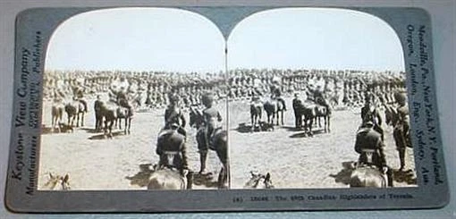 48th CANADIAN HIGHLANDERS TORONTO PHOTO STEREOVIEW