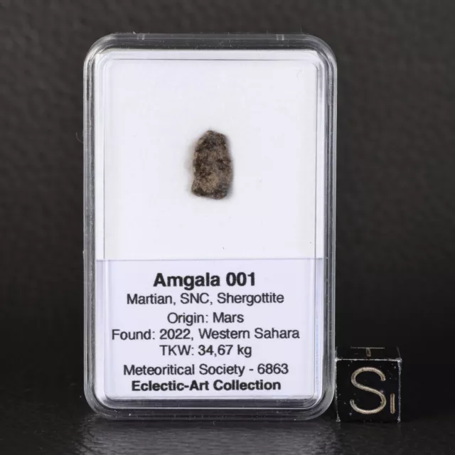 Météorite Amgala 001 de 0,33 g Martienne Shergottite Mars #D37.3-60