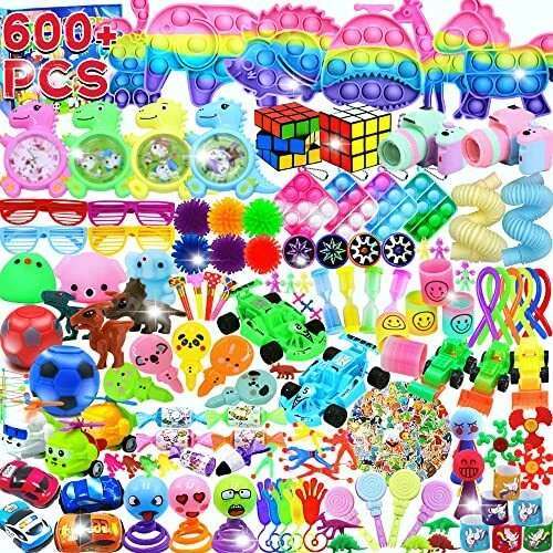 600+ PCS Party Favors for Kids, Fidget Toys Pack,Birthday Gift Toys, Stocking