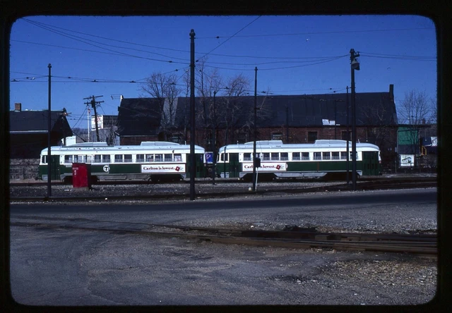 Trolley Slide - Boston MBTA T #3325 PCC Streetcar 1979 Mattapan Station MA