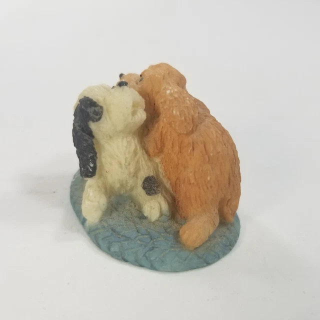 Vtg Playing Playful Wrestling Puppy Puppies Dog Figure