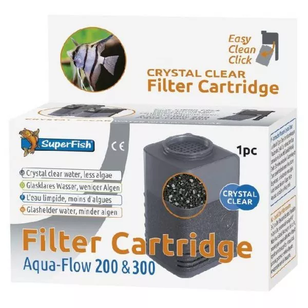 Superfish Aqua Flow 200 & 300 Crystal Clear Filter Cartridge Carbon & Zeolite