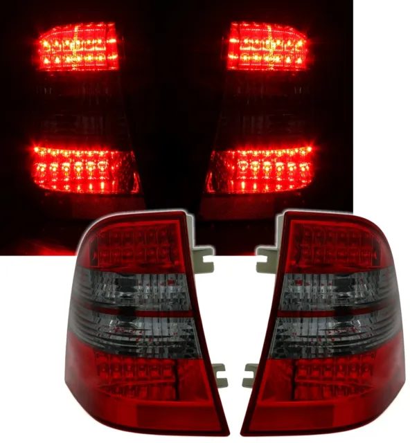 Set luci posteriori LED rosso nero per Mercedes ML CLASSE M W163 luci posteriori