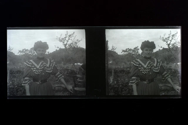 France Famille Mode Photo NEGATIF PL51L27n15 Plaque de verre Vintage 1909