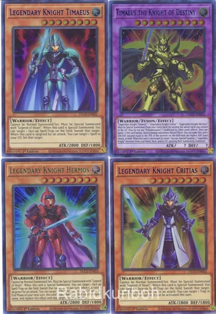 Yugioh Legendary Dragon Knight Set - Hermos Critias Timaeus Ultra Rare DLCS