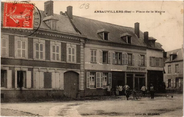 CPA AK ANSAUVILLERS OISE - Place de la Mairie (424331)