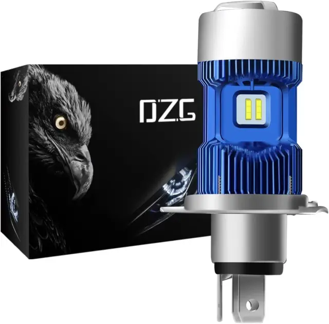 DZG H4 Motorcycle LED Headlight Bulb 9003 HB2 HS1 P43T 6500K CREE Chips High Low