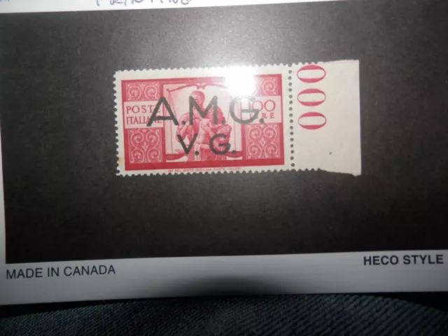 AMG Italy 1946 Venezia Giulia (VG) Sc# 1LN13 SECOND PRINTING  MNH  VG