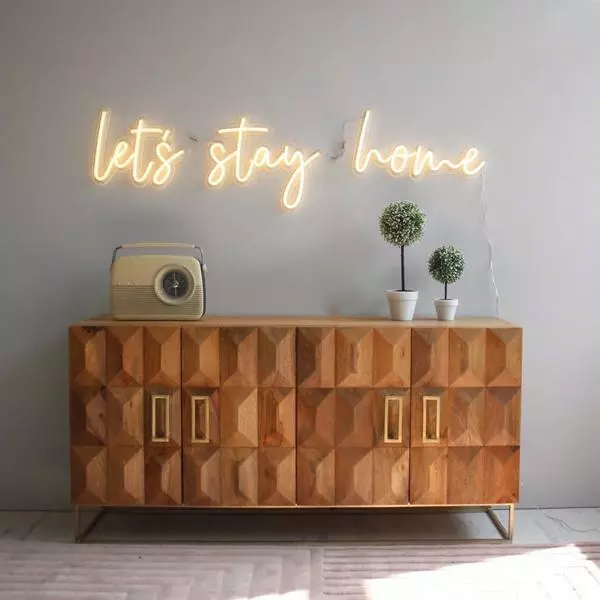 Lets stay home 100cm, 80cm or 60cm LED neon sign bar light home wall lighting