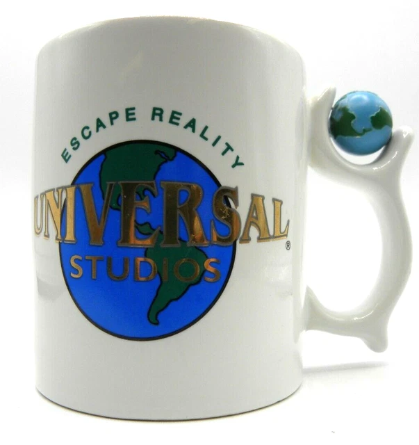 VTG UNIVERSAL STUDIOS Hollywood Escape Reality 3D Spinning Globe Coffee Mug Cup £15.71 PicClick UK