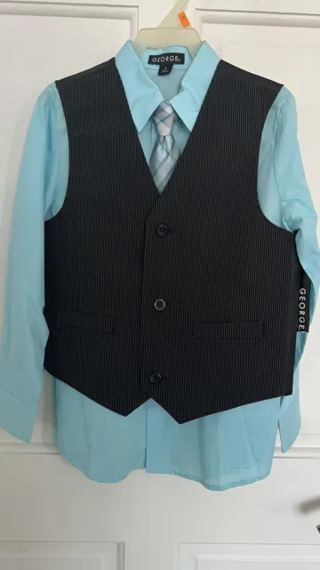 Kids Childrens Boys Waistcoat  and Shirt Age 6 From George Brand New