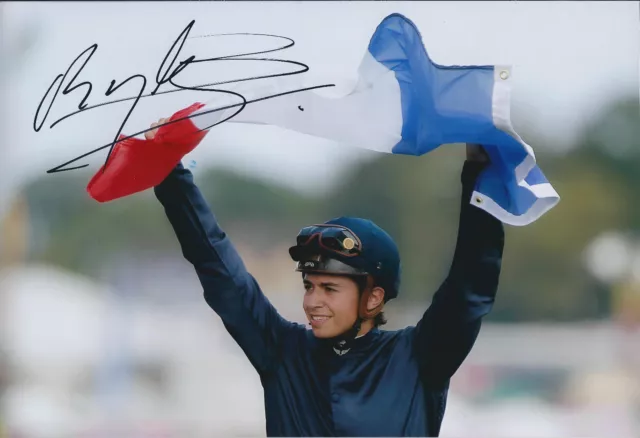 Mickael BARZALONA SIGNED Autograph 12x8 Photo AFTAL COA French Jockey RARE