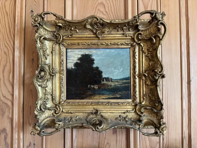 Antique oil painting landscape attributed to John Constable in wonderful frame