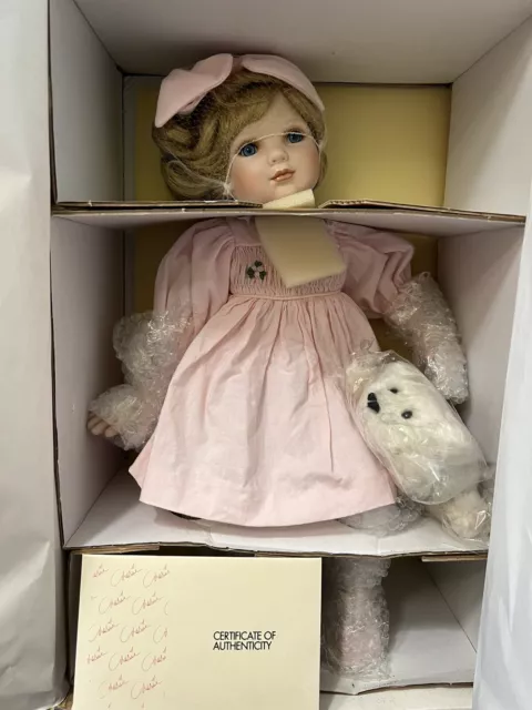 Marie Osmond  PUPPY LOVE  14” Seated Ltd. Ed. 707/5000 Porcelain Doll NRFB NIB