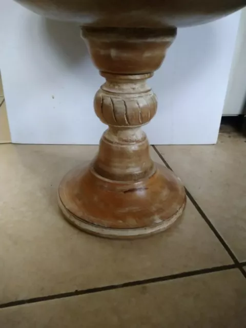 Wooden Pedestal Fruit Bowl 2