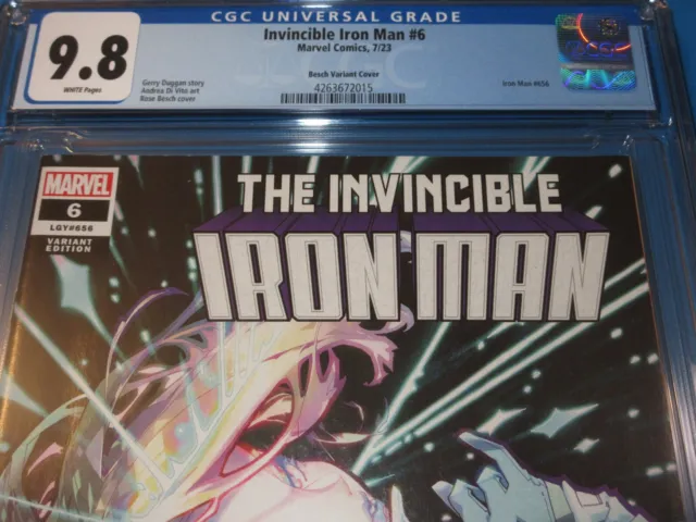 Invincible Iron Man #6 Besch Variant CGC 9.8 NM/M Gorgeous Gem Wow 2