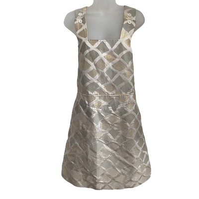 FLAWED Paul & Joe Paris Womens Jumper Dress Metallic Criss Cross Printed A-Line