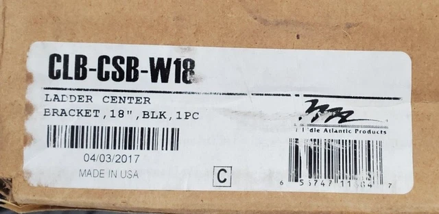 Middle Atlantic CLB-CSB-W18 Ladder Center Support Bracket 18" W (w Hardware Kit)