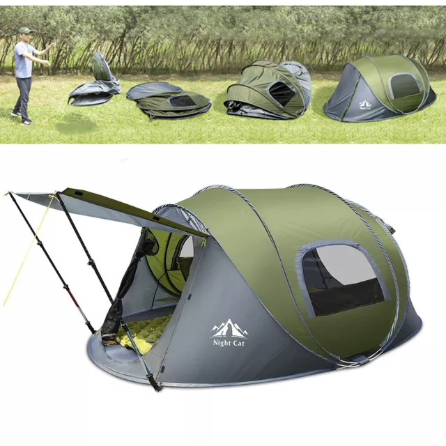 Instant Camping Tent 2 Person Auto Pop up Family Hiking Waterproof Shelter