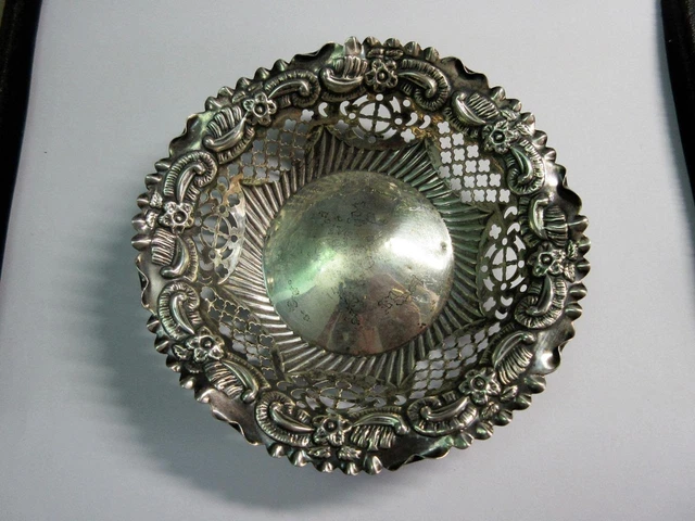 PIATTO BON BON BON BON ARGENTO MASSICCIO VITTORIANO ANTICO - Willian Davenport, Birmingham 1895