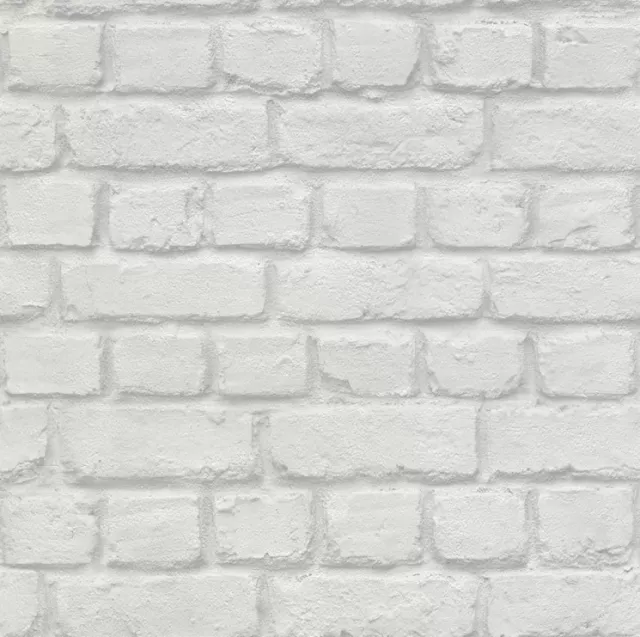 Rasch White Brick Effect Feature Brick Wall Design  Wallpaper 226713 From  Rasch