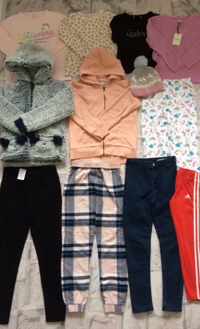 Girls Clothes Bundle 9-10 Years Next Adidas Etc Jacket Hoodie Jeans Cord Trouser