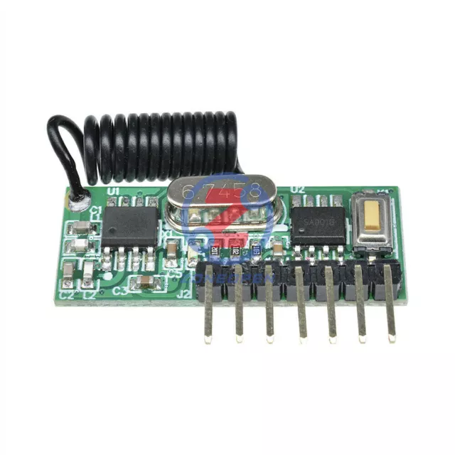 4 Channel 433MHz RF Wireless Remote Control Learning Decoding Receiver Module