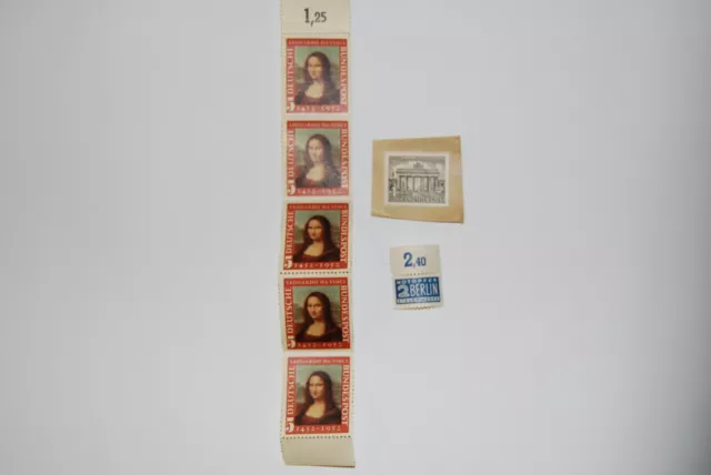 BRD 1952 148 ** Mona Lisa Leonardo da Vinci 5er Reihe - Berlin Notopfer + Br.Tor