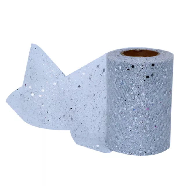 Tulle Spool Shiny Diy Creation Sequin Tulle Fabric Roll Anti-fade