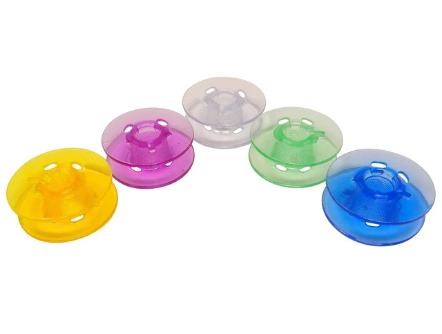 CleverDelights Kunststoff-Spulen Zum Aufbewahren – 14 Cm Hoch, 5 Stück, Schwarz