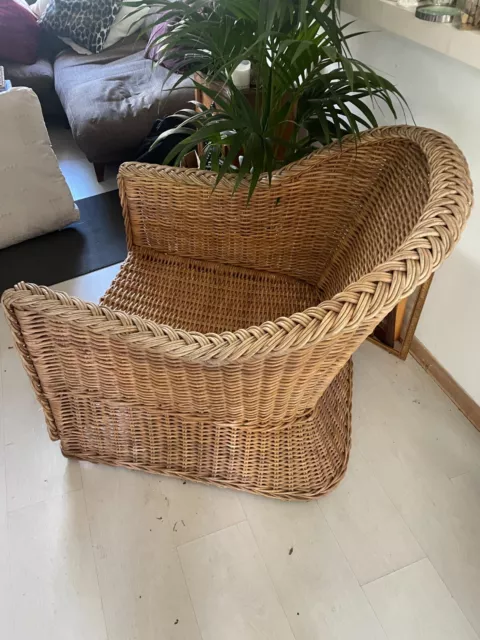 Pair of '80s Conran wicker chairs, great condition. Can sell individually