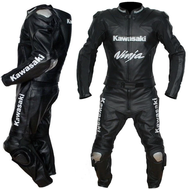 NINJA Hommes Combinaison de Moto en Cuir Courses Moto en Cuir Veste Pantalon 58