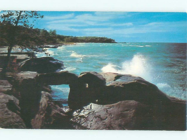 Pre-1980 LAKE SCENE Between Port Austin & Caseville Michigan MI AE3671